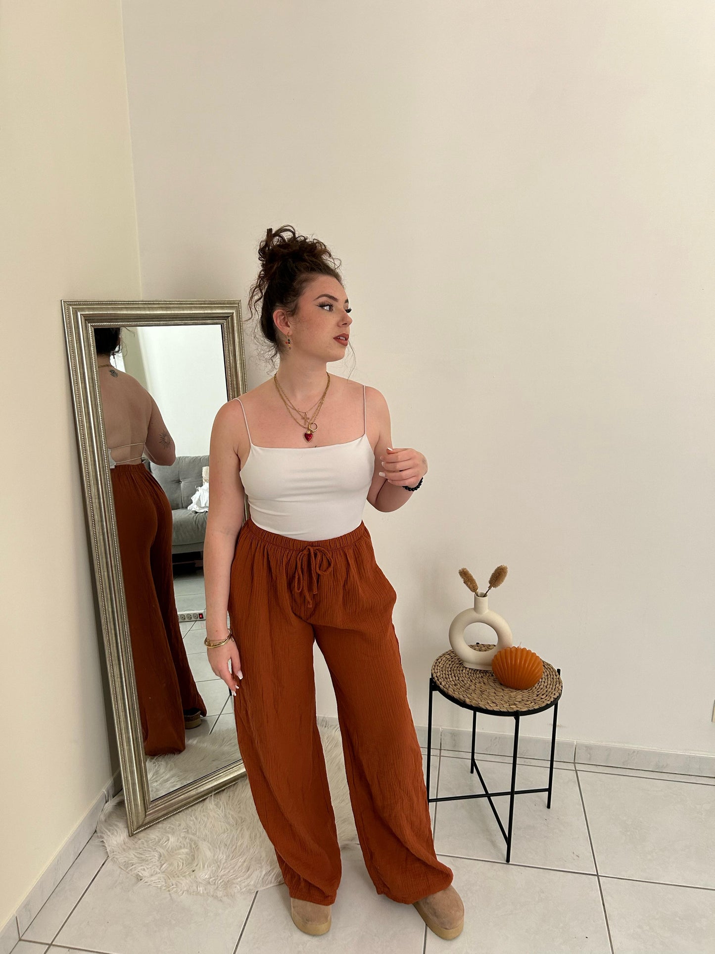 Pantalon gaze de coton