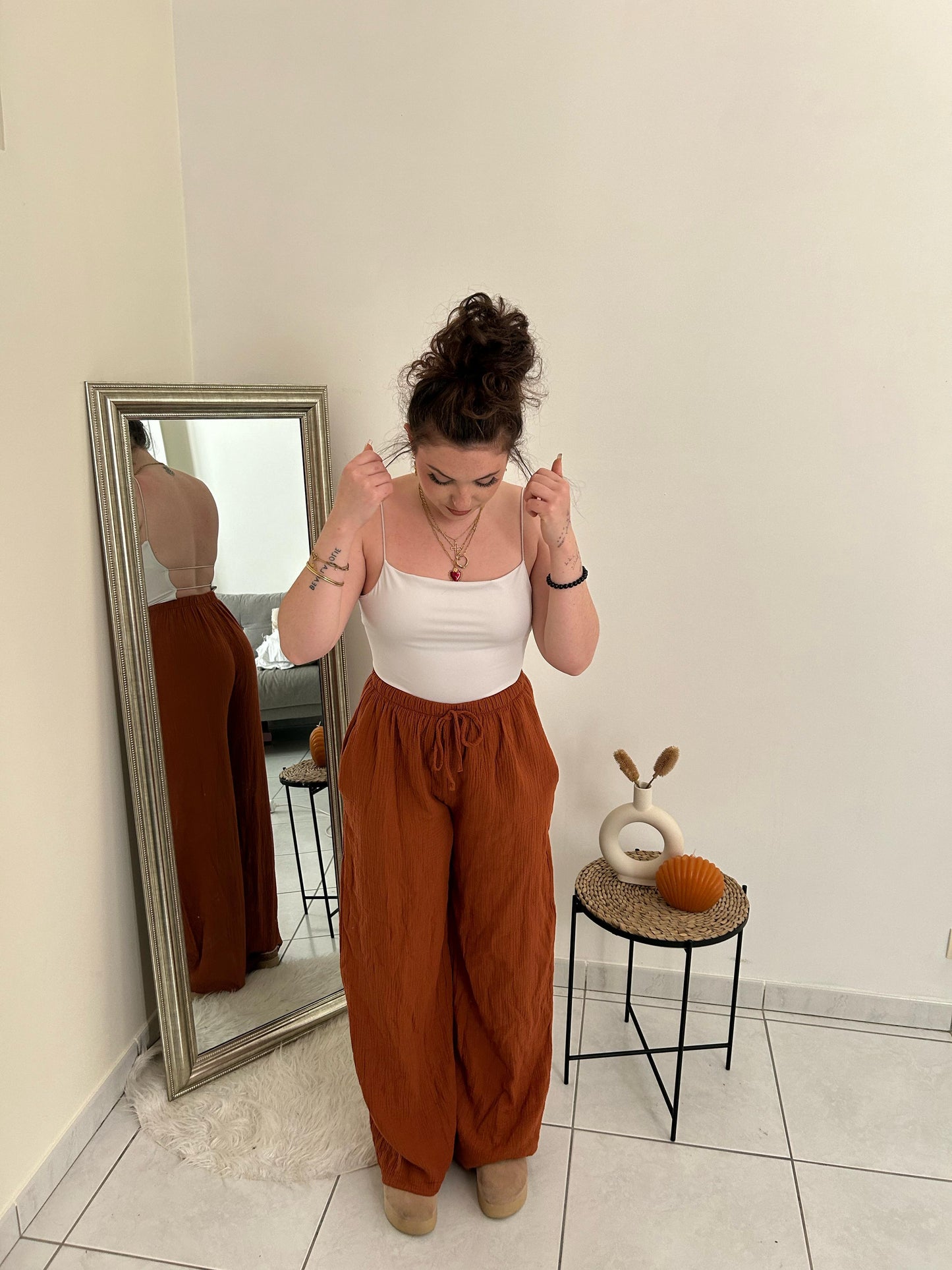 Pantalon gaze de coton